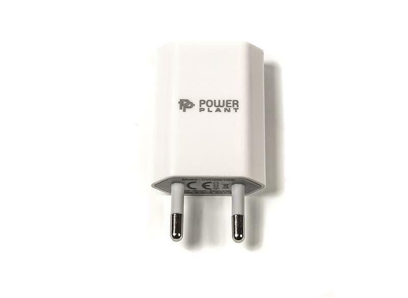 Мережевий зарядний пристрій PowerPlant Slim (1xUSB 1A) White (DV00DV5061)