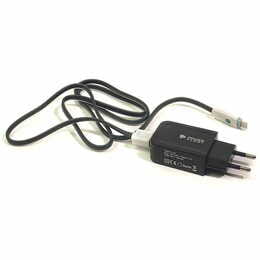 Мережевий зарядний пристрій PowerPlant W-280 (1xUSB 2A) Black (SC230020) + кабель LED Lightning