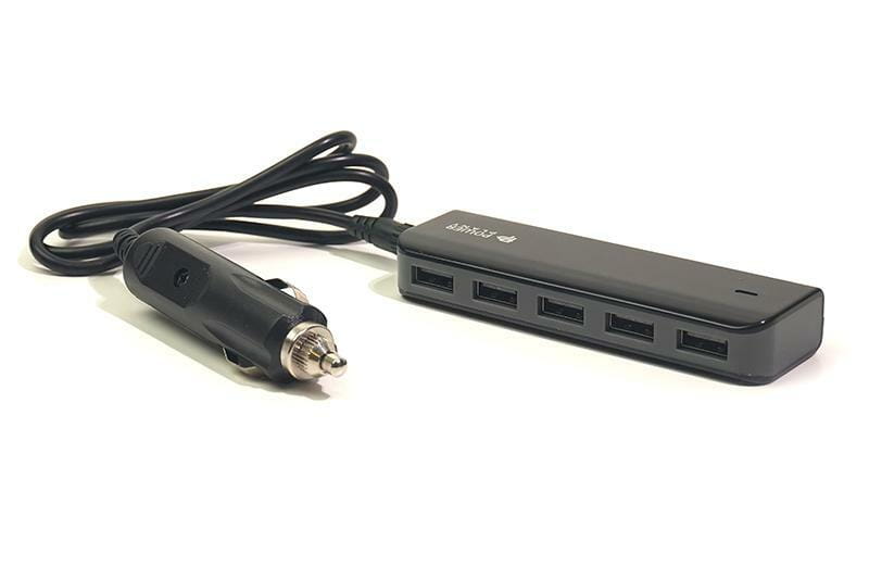 Автомобільний зарядний пристрій PowerPlant UB-860 (5xUSB 7.2A) Black (SC230044)