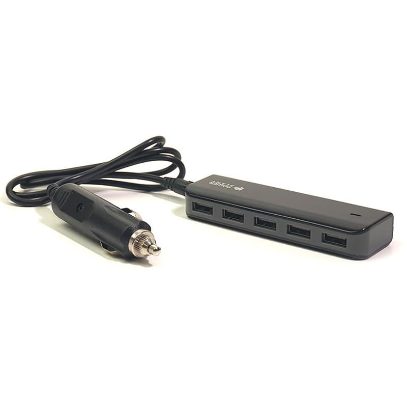Автомобильное зарядное устройство PowerPlant UB-860 (5xUSB 7.2A) Black (SC230044)