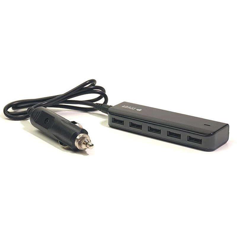 Автомобільний зарядний пристрій PowerPlant UB-860 (5xUSB 7.2A) Black (SC230044)