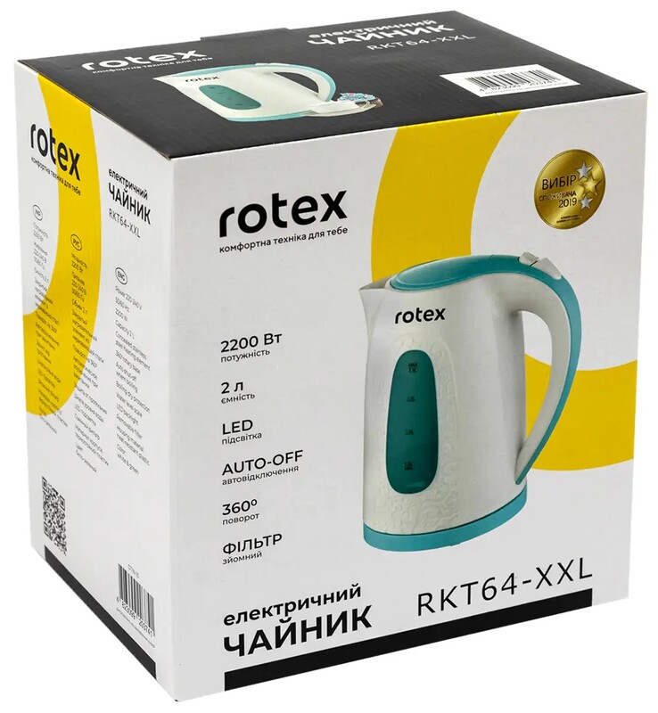 Електрочайник Rotex RKT64-XXL