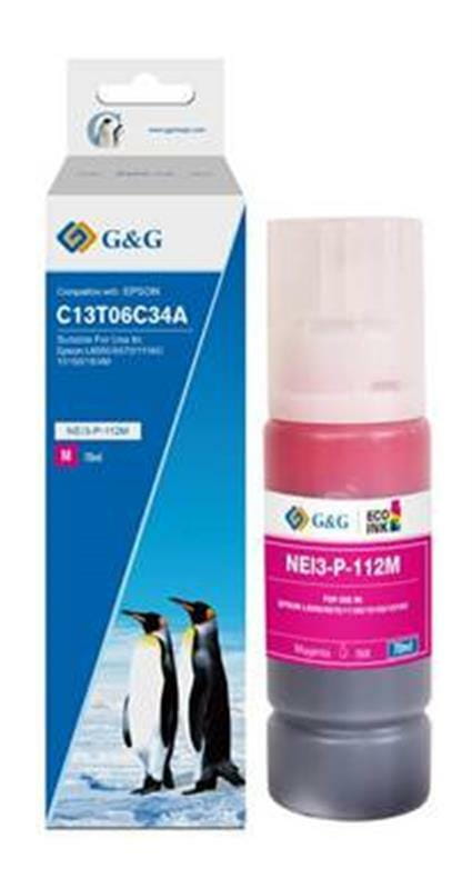 Чорнило G&G Epson L15150/15160 Magenta (G&G-C13T06C34A)