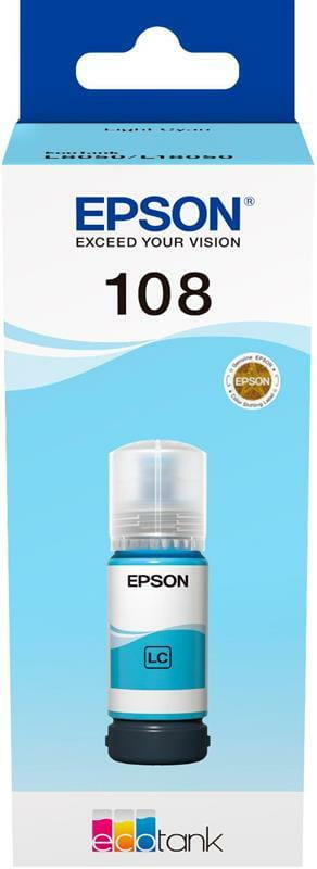 Чернила Epson (108) EcoTank L8050/L18050 Light Cyan (C13T09C54A) 70 мл