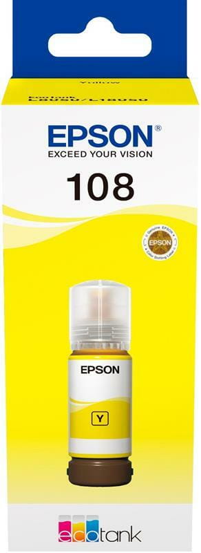 Чернила Epson (108) EcoTank L8050/L18050 Yellow (C13T09C44A) 70 мл