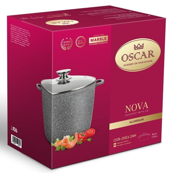 Кастрюля Oscar Nova 24 см 6.5 л (OSR-2003-24H)