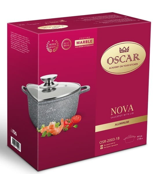 Кастрюля Oscar Nova 18 см 1.6 л (OSR-2003-18)