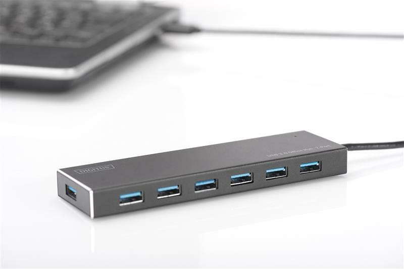 Концентратор USB 3.0 Digitus Office Hub, 7xUSB 3.0 (DA-70241-1)