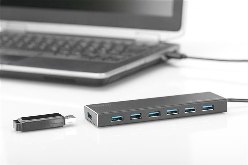 Концентратор USB 3.0 Digitus Office Hub, 7xUSB 3.0 (DA-70241-1)