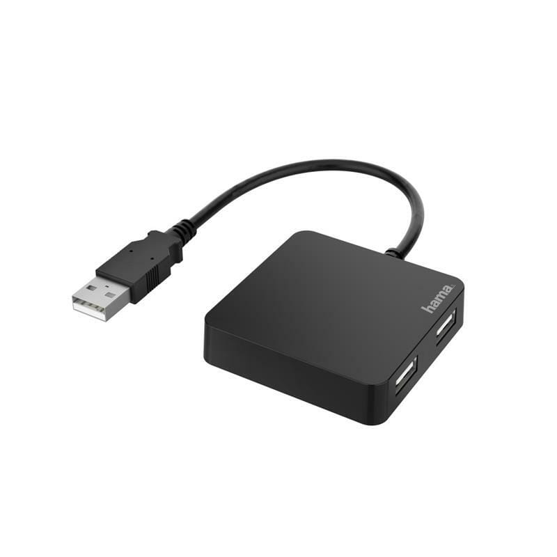 Концентратор USB 2.0 Hama 4xUSB 2.0, Black (200121)