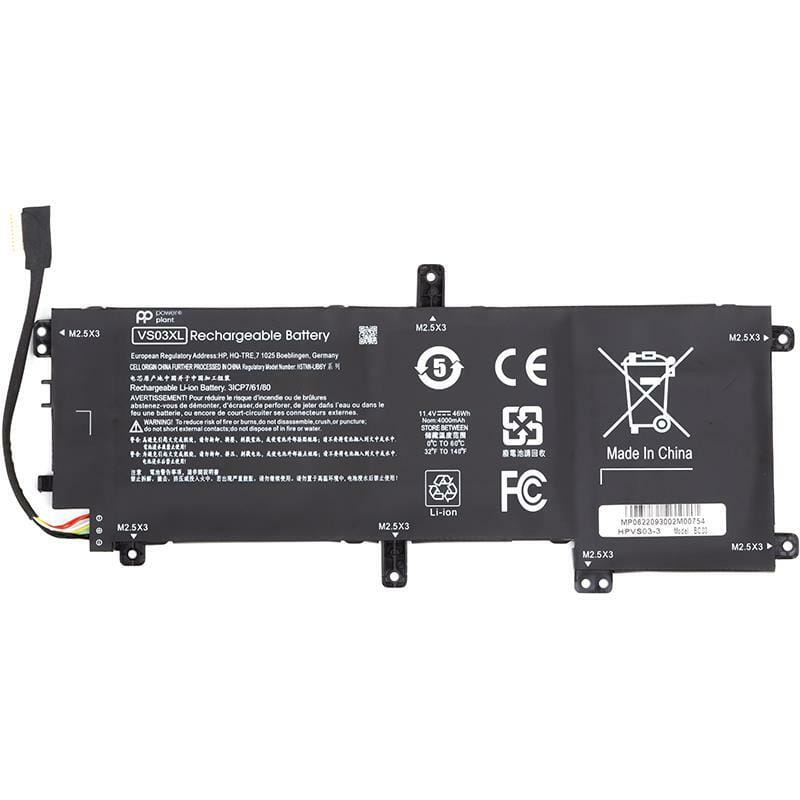 АКБ PowerPlant для ноутбука HP Envy 15-AS Series (VS03XL) 11.4V 4000mAh (NB461899)