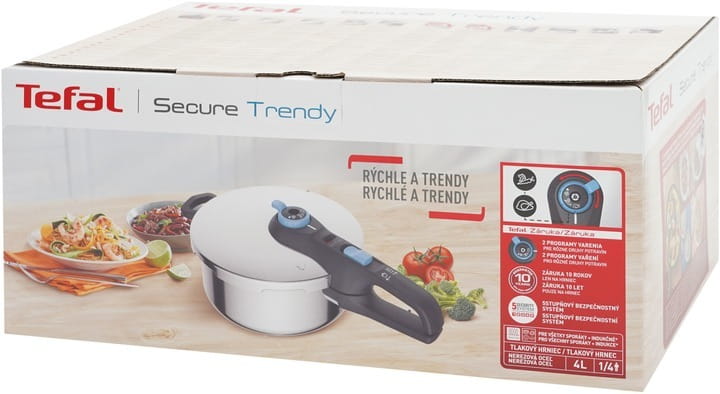 Скороварка Tefal Secure Trendy с паровой корзиной 4 л (P2580402)