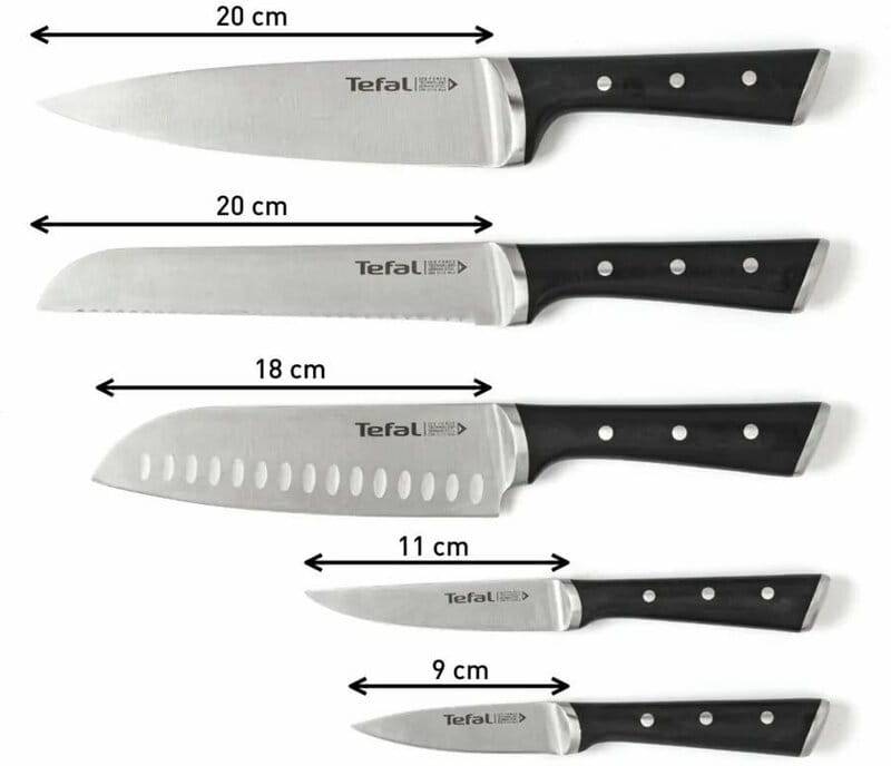 Набор ножей Tefal Ice Force в деревянной колоде 5 предметов (K232S574)