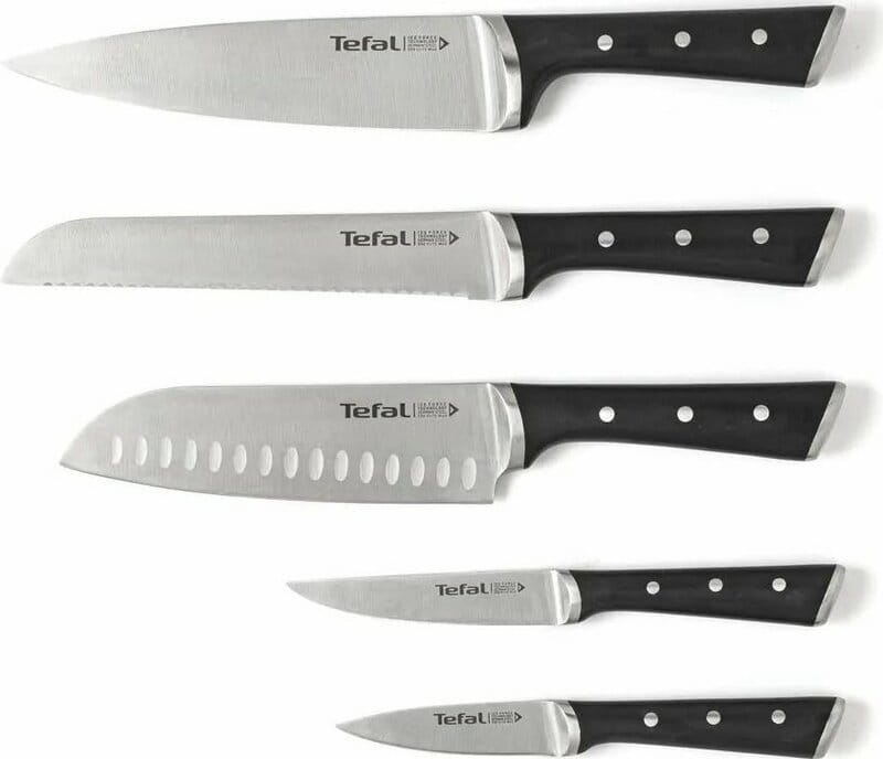 Набір ножів Tefal Ice Force у дерев`яній колоді 5 предметів (K232S574)