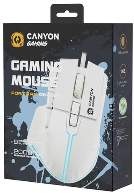 Мышь Canyon Fortnax GM-636 RGB USB White (CND-SGM636W)