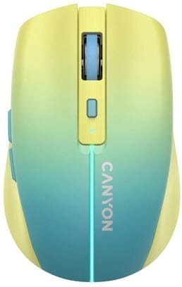 Мышь беспроводная Canyon MW-44 LED Rechargeable Wireless/Bluetooth Yellow Blue (CNS-CMSW44UA)