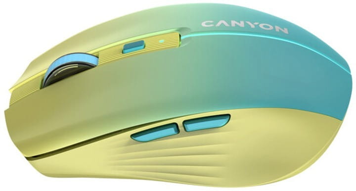 Миша бездротова Canyon MW-44 LED Rechargeable Wireless/Bluetooth Yellow Blue (CNS-CMSW44UA)