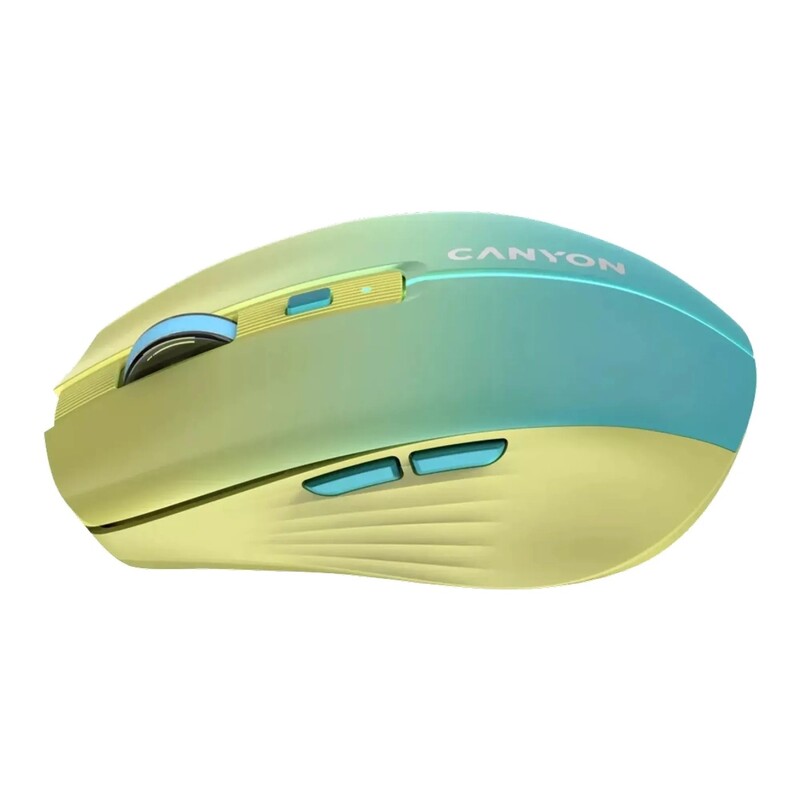 Миша бездротова Canyon MW-44 LED Rechargeable Wireless/Bluetooth Yellow Blue (CNS-CMSW44UA)