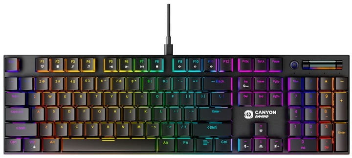 Клавиатура Canyon Cometstrike GK-55 RGB ENG/UKR USB Black (CND-SKB55-US)