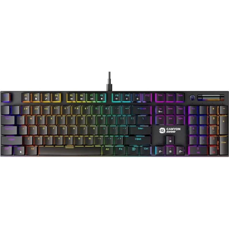 Клавіатура Canyon Cometstrike GK-55 RGB ENG/UKR USB Black (CND-SKB55-US)