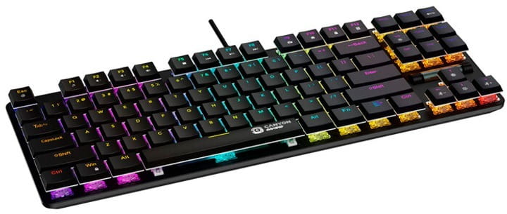 Клавиатура Canyon Cometstrike GK-50 RGB TKL ENG/UKR USB Black (CND-SKB50-US)