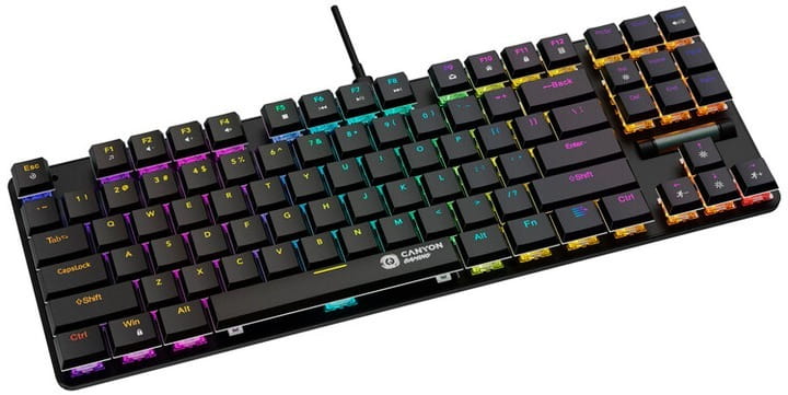 Клавиатура Canyon Cometstrike GK-50 RGB TKL ENG/UKR USB Black (CND-SKB50-US)