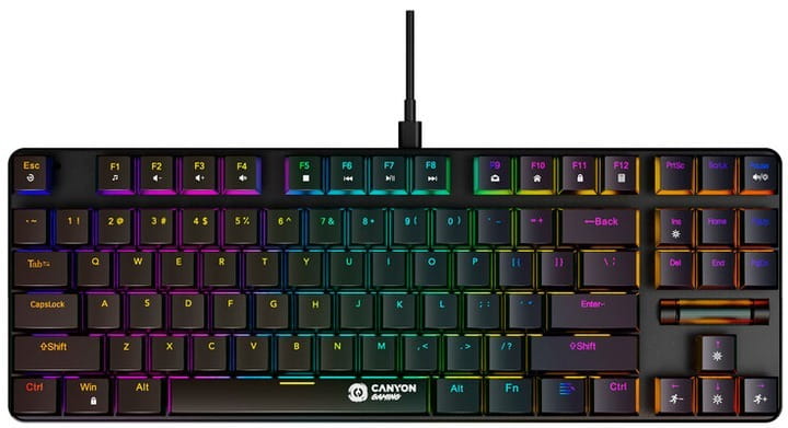 Клавиатура Canyon Cometstrike GK-50 RGB TKL ENG/UKR USB Black (CND-SKB50-US)