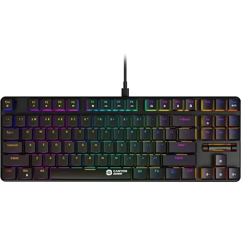 Клавиатура Canyon Cometstrike GK-50 RGB TKL ENG/UKR USB Black (CND-SKB50-US)