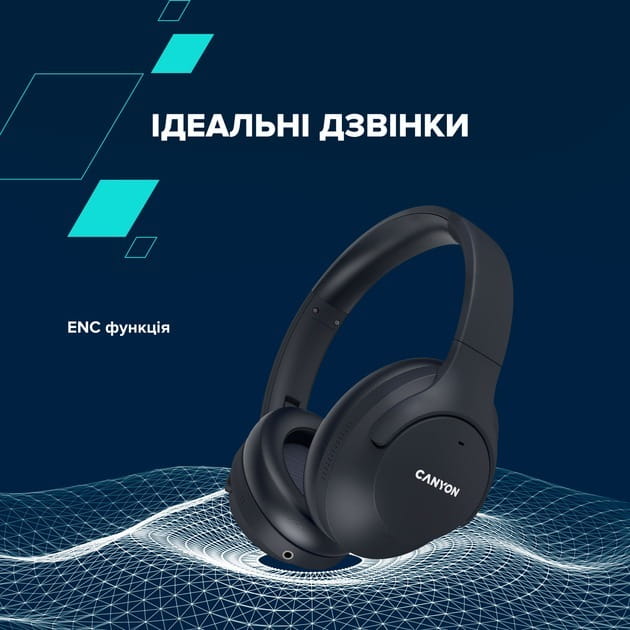 Bluetooth-гарнитура Canyon OnRiff 10 ANC Black (CNS-CBTHS10BK)