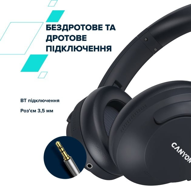 Bluetooth-гарнитура Canyon OnRiff 10 ANC Black (CNS-CBTHS10BK)