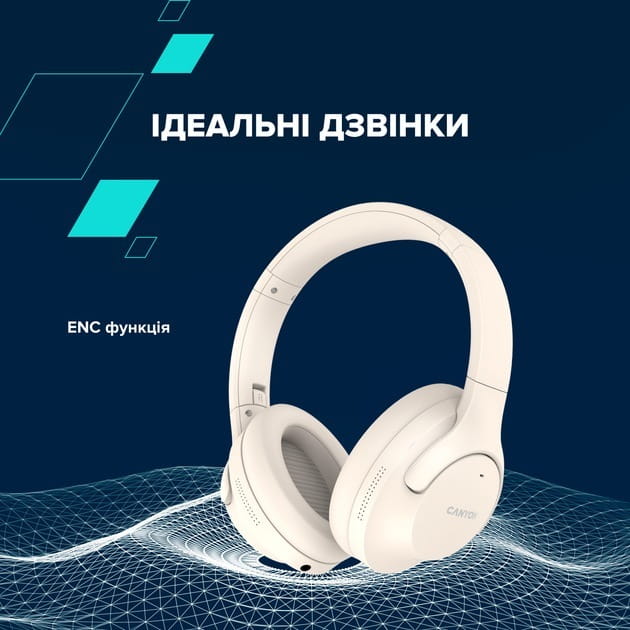 Bluetooth-гарнитура Canyon OnRiff 10 ANC Beige (CNS-CBTHS10BG)