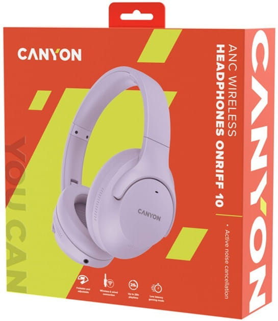 Bluetooth-гарнитура Canyon OnRiff 10 ANC Purple (CNS-CBTHS10PU)