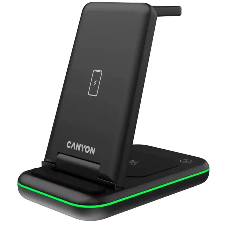 Бездротовий зарядний пристрій Canyon WS-304 15W Black (CNS-WCS304B)