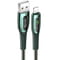 Фото - Кабель Usams US-SJ469 USB - Lightning (M/M), 1.2 м, Dark Green (SJ469USB02) | click.ua