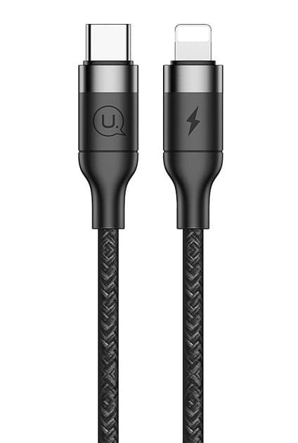 Кабель Usams US-SJ350 USB Type-C - Lightning (M/M), 1.2 м, Black (SJ350USB01)