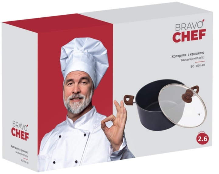 Кастрюля Bravo Chef 20 см 2.6 л (BC-2101-20)