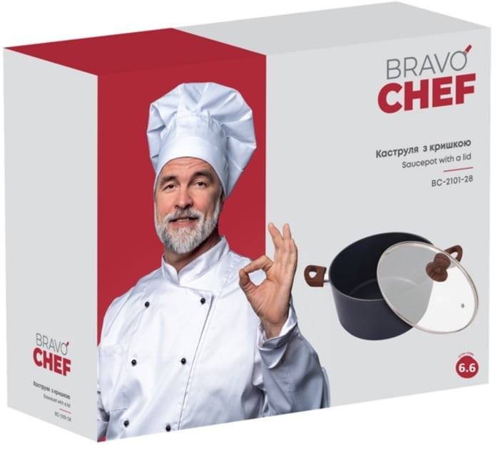 Кастрюля Bravo Chef 28 см 6.6 л (BC-2101-28)