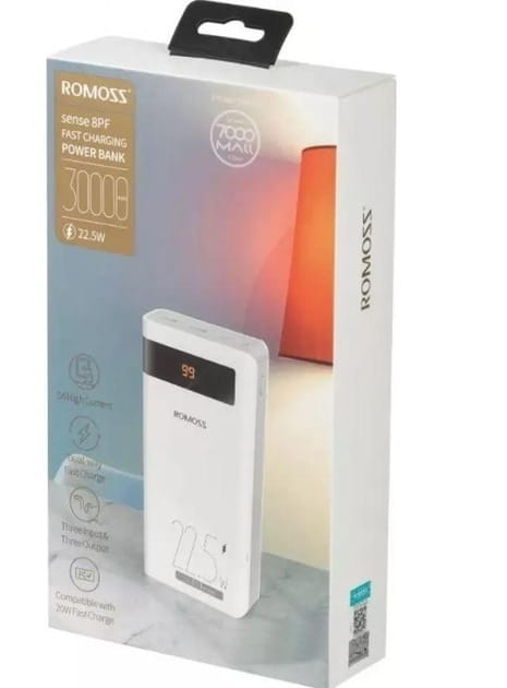 Універсальна мобільна батарея Romoss Sense8PF 30000mAh White (PHP30-852-1745H)