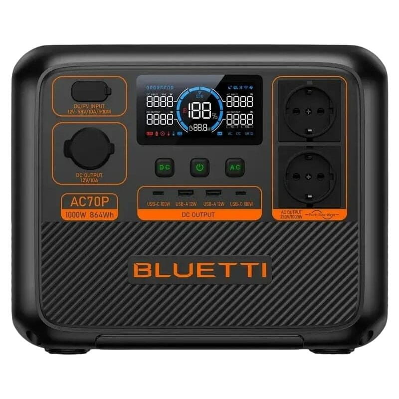 Зарядная станция Bluetti AC70P, 864Wh, 1000W, LiFePO4