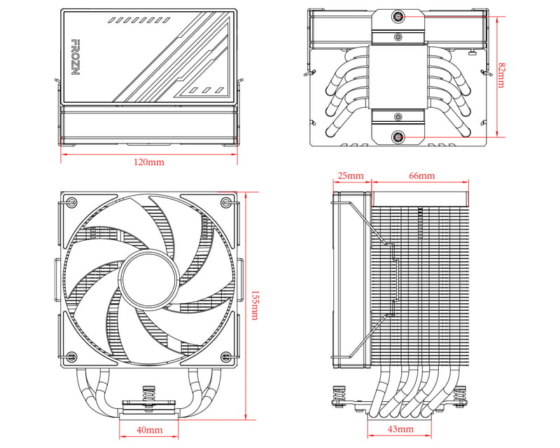 Кулер процессорный ID-Cooling Frozn A610 Black