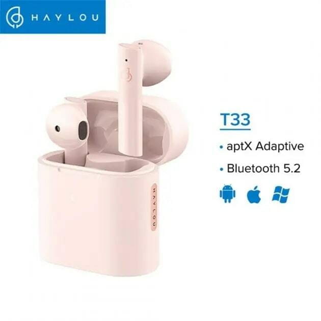 Bluetooth-гарнитура Haylou MoriPods T33 TWS Earbuds Pink