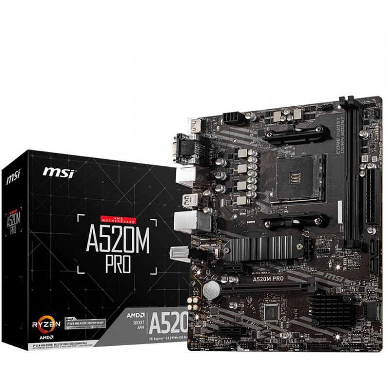 Материнська плата MSI A520M Pro Socket AM4