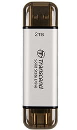 Купить Накопитель внешний SSD USB Type-A/Type-C 2.0ТB Transcend ESD310S Silver (TS2TESD310S) Накопитель внешний SSD USB Type-A/Type-C 2.0ТB Transcend ESD310S Silver (TS2TESD310S)