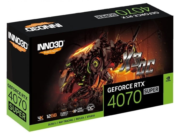 Відеокарта GF RTX 4070 Super 12GB GDDR6X X3 OC Inno3D (N407S3-126XX-186162L)