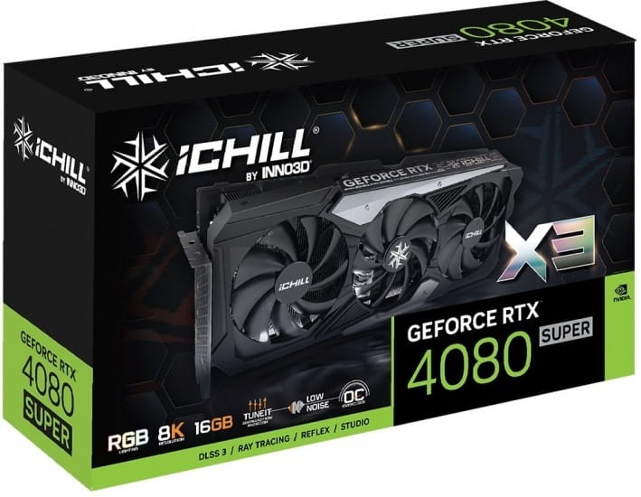 Відеокарта GF RTX 4080 Super 16GB GDDR6X iChill X3 Inno3D (C408S3-166XX-187049H)