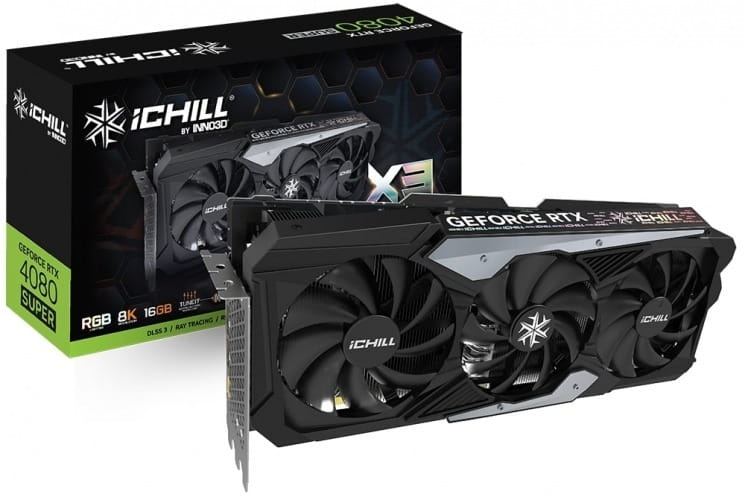 Відеокарта GF RTX 4080 Super 16GB GDDR6X iChill X3 Inno3D (C408S3-166XX-187049H)