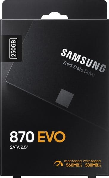 Накопитель SSD  250GB Samsung 870 EVO 2.5" SATAIII MLC (MZ-77E250B/EU)