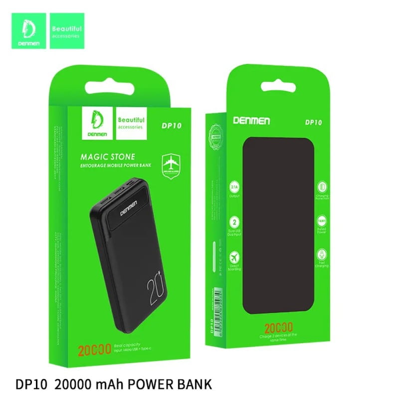 Универсальная мобильная батарея Denmen DP10 20000mAh Black