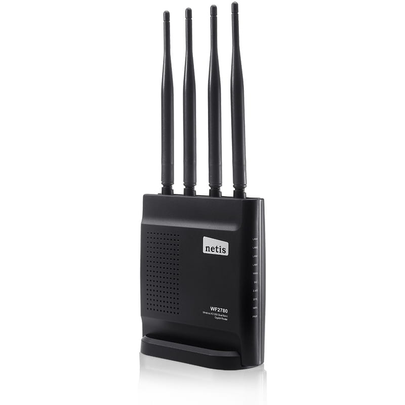 Беспроводной маршрутизатор Netis WF2780 (AC1200, 1xGE WAN, 4xGE LAN, 4 антенны)