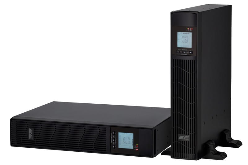 Джерело безперебійного живлення 2E PS1000 (2E-PS1000RT), 1000VA/800W, RT2U, LCD, USB, 3 x Schuko